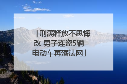 刑满释放不思悔改 男子连盗5辆电动车再落法网