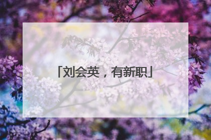 刘会英，有新职