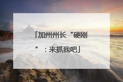 加州州长“硬刚”：来抓我吧