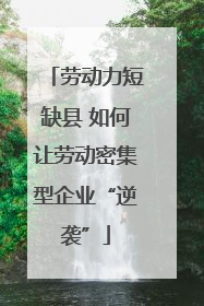 劳动力短缺县 如何让劳动密集型企业“逆袭”