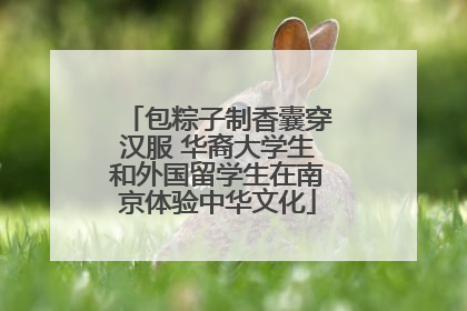 包粽子制香囊穿汉服 华裔大学生和外国留学生在南京体验中华文化