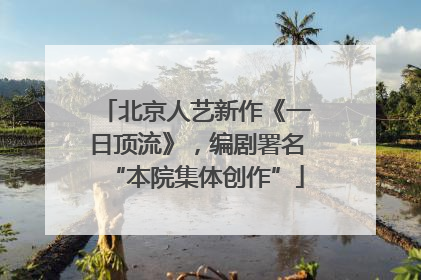 北京人艺新作《一日顶流》，编剧署名“本院集体创作”