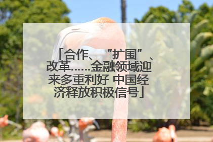 合作、“扩围”、改革……金融领域迎来多重利好 中国经济释放积极信号