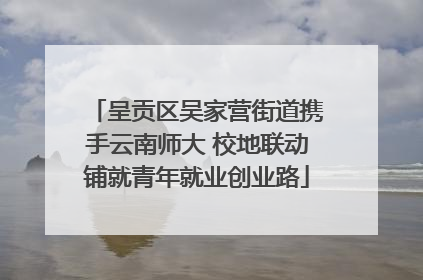呈贡区吴家营街道携手云南师大 校地联动铺就青年就业创业路
