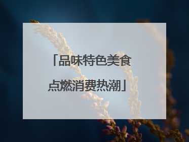 品味特色美食 点燃消费热潮