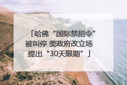 哈佛“国际禁招令”被叫停 美政府改立场提出“30天限期”