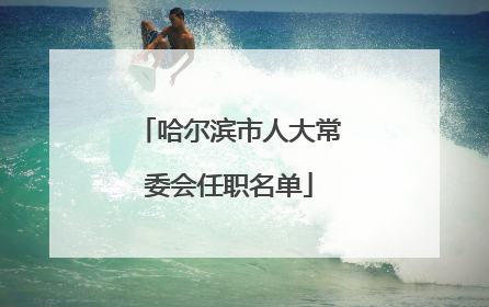 哈尔滨市人大常委会任职名单