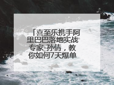 喜至乐携手阿里巴巴落地实战专家-孙倩，教你如何7天爆单逆袭跨境电商