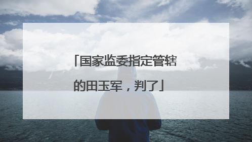 国家监委指定管辖的田玉军，判了