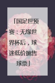 国足世预赛：无缘世界杯后，球迷低价抛售球票