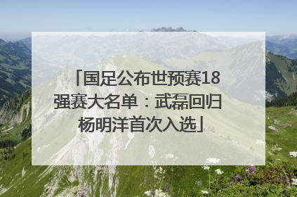 国足公布世预赛18强赛大名单：武磊回归 杨明洋首次入选