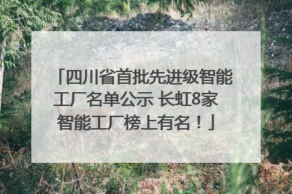 四川省首批先进级智能工厂名单公示 长虹8家智能工厂榜上有名！