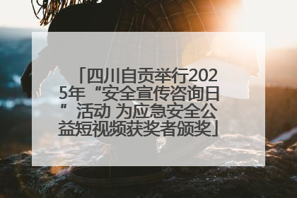 四川自贡举行2025年“安全宣传咨询日”活动 为应急安全公益短视频获奖者颁奖
