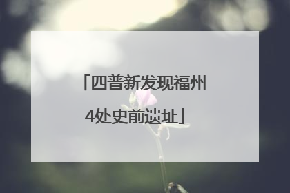 四普新发现福州4处史前遗址