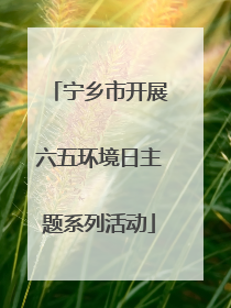 宁乡市开展六五环境日主题系列活动