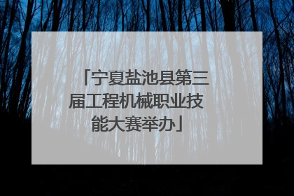 宁夏盐池县第三届工程机械职业技能大赛举办