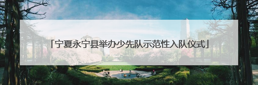 宁夏永宁县举办少先队示范性入队仪式
