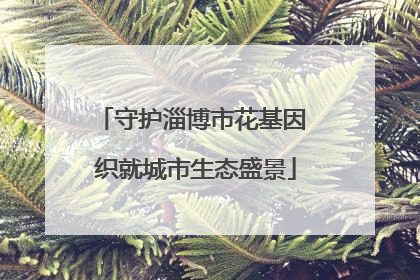 守护淄博市花基因 织就城市生态盛景
