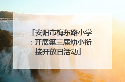 安阳市梅东路小学：开展第三届幼小衔接开放日活动