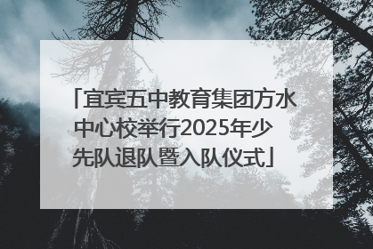 宜宾五中教育集团方水中心校举行2025年少先队退队暨入队仪式