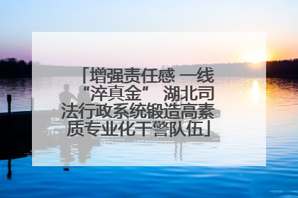 增强责任感 一线“淬真金” 湖北司法行政系统锻造高素质专业化干警队伍