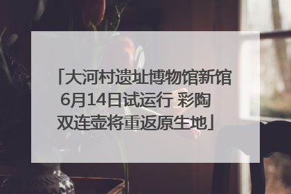 大河村遗址博物馆新馆6月14日试运行 彩陶双连壶将重返原生地