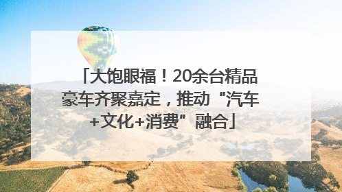 大饱眼福！20余台精品豪车齐聚嘉定，推动“汽车+文化+消费”融合