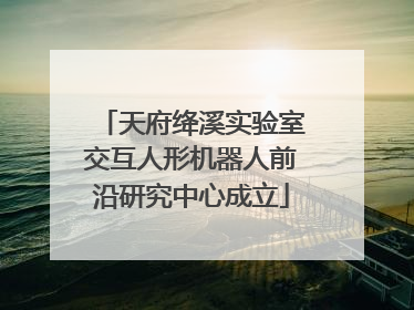 天府绛溪实验室交互人形机器人前沿研究中心成立