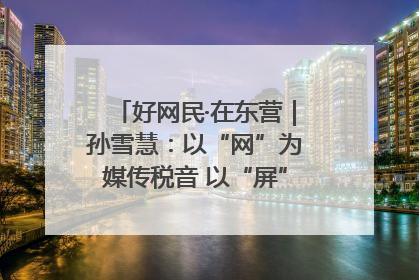 好网民·在东营｜孙雪慧：以“网”为媒传税音 以“屏”为介助发展