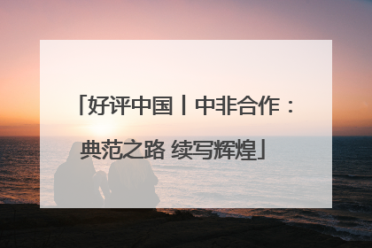 好评中国丨中非合作：典范之路 续写辉煌