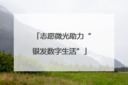 志愿微光助力“银发数字生活”