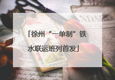 徐州“一单制”铁水联运班列首发