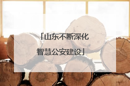 山东不断深化智慧公安建设