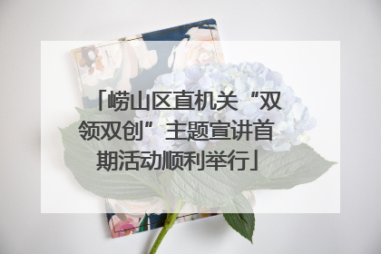 崂山区直机关“双领双创”主题宣讲首期活动顺利举行