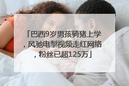 巴西9岁男孩骑猪上学，风驰电掣视频走红网络，粉丝已超125万