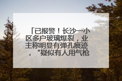 已报警！长沙一小区多户玻璃爆裂，业主称明显有弹孔痕迹，“疑似有人用气枪打鸟造成”