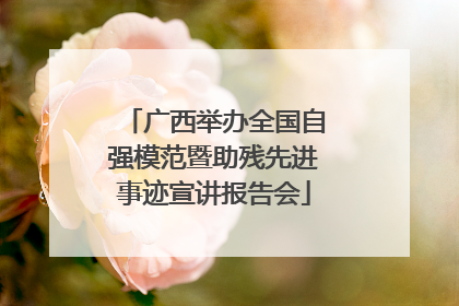 广西举办全国自强模范暨助残先进事迹宣讲报告会