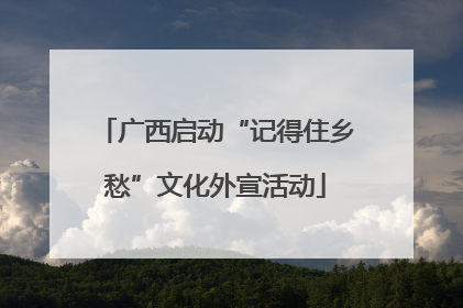 广西启动“记得住乡愁”文化外宣活动