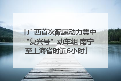 广西首次配属动力集中“复兴号”动车组 南宁至上海省时近6小时