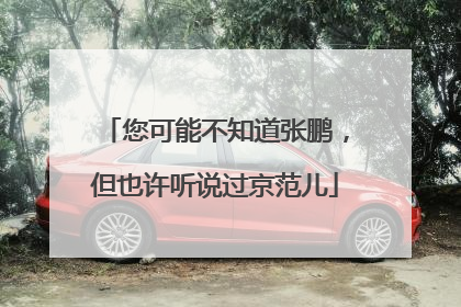 您可能不知道张鹏，但也许听说过京范儿