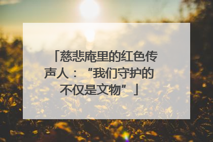 慈悲庵里的红色传声人：“我们守护的不仅是文物”