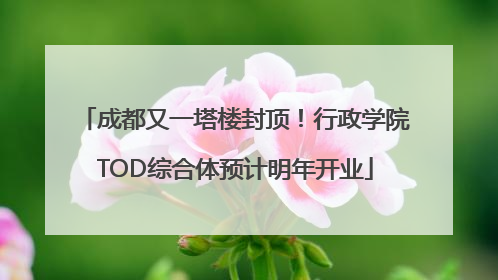 成都又一塔楼封顶！行政学院TOD综合体预计明年开业