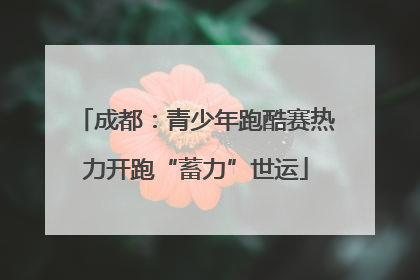 成都：青少年跑酷赛热力开跑“蓄力”世运