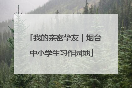 我的亲密挚友｜烟台中小学生习作园地