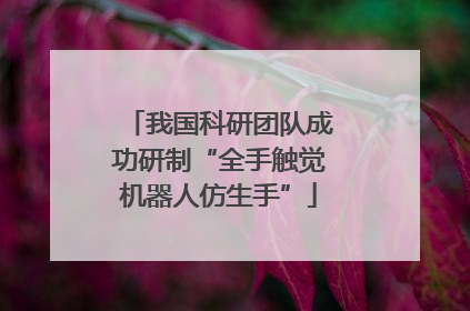 我国科研团队成功研制“全手触觉机器人仿生手”
