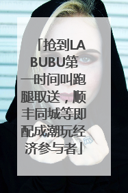 抢到LABUBU第一时间叫跑腿取送，顺丰同城等即配成潮玩经济参与者