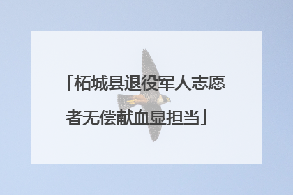 柘城县退役军人志愿者无偿献血显担当