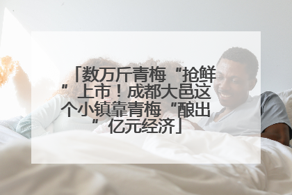 数万斤青梅“抢鲜”上市!成都大邑这个小镇靠青梅“酿出”亿元经济