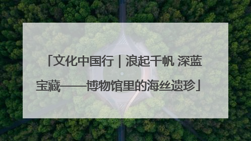 文化中国行｜浪起千帆 深蓝宝藏——博物馆里的海丝遗珍
