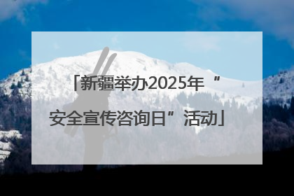 新疆举办2025年“安全宣传咨询日”活动